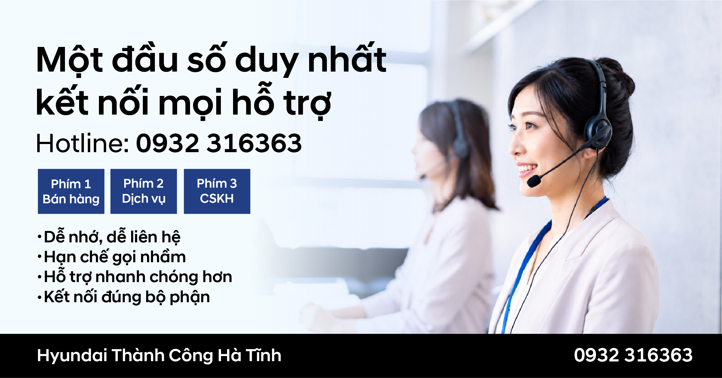 MỘT ĐẦU SỐ DUY NHẤT – KẾT NỐI MỌI HỖ TRỢ